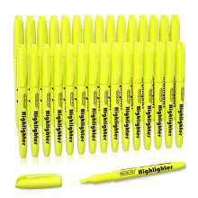 Shuttle Art Yellow Highlighters, 30 Pack Highlighters Bright Colours, Chisel Tip Dry-Quickly Non-Toxic Highlighter markers for Adults Kids