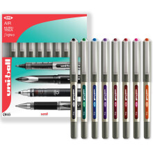 uni-ball EYE - UB-157 Rollerball Pens - 0.7mm Nib - Essential Set - Pack of 8 - In Cardboard Wallet Gift Box
