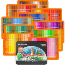 Shuttle Art 260 Colouring Pencils, Professional Coloured Pencils Set for Adult Colouring in Box, Soft Core Colour Pencils for Artists Kids Adults, Art