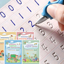 Magic Ink Copybooks for Kids Reusable Handwriting Workbooks for Preschools Grooves Template Design and Handwriting Aid Magic Practice Copybook for