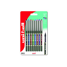 uni-ball UB-157 Eye Rollerball Pens. Premium Fine 0.7mm Ballpoint Tip for Super Smooth Handwriting, Drawing, Art, Crafts and Colouring. Fade and Water