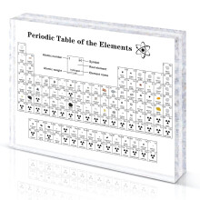 Original Periodic Table with Real Elements Inside, Real Periodic Table of 83 Elements, Acrylic Periodic Table Display with Elements Samples, Chemistry
