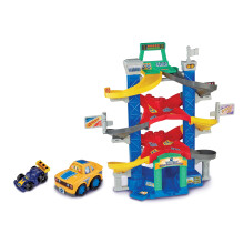 VTech Toot-Toot Drivers Criss-Cross Raceway, Toy Car Playset with 2 Vehicles Included, 3 Exciting Crash Zones, Songs & Fun Phrases, Interactive