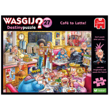 Wasgij Destiny 27, Caf? to Latte! 1000 Piece Jigsaw Puzzles for Adults - Colourful, Challenging & Brainteasing Adults Jigsaw Puzzle - Puzzle the