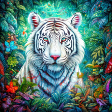 HUADADA Jigsaw Puzzles for Adults 1024,Puzzles for Adults, Family Puzzle Game Birthday Gifts.Challenge High Difficulty-White Tiger