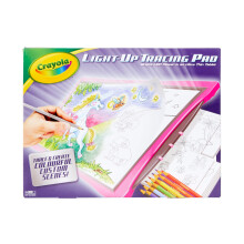 CRAYOLA Light-Up Tracing Pad | Trace & Create Colourful Custom Scenes! | Kids LED Drawing Tablet | Batteries Required (Not Included) | Ages 3+, PINK