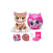 Pets Alive Smitten Kittens Ginger, Surprise Kitten Plush, Ultra Soft Plushies, Interactive Toy Pets, Electronic Pet Kitten, Ages 3+ (Ginger)