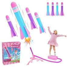 HappyGoLucky Girls Toys Age 3-12, Rocket Toy Launcher for Kids Toys for 3-10 Year Old Girls Garden Toys 3-9 Year Old Girls Gifts Outdoor Toys for
