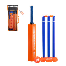 Powerplay Plastic Cricket Set Size 1 for Kids, Lightweight Ball, Stumps & Bat ? Fun Outdoor Cricket Set