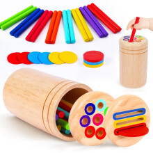 Montessori Toys for 1 2 3 Years Old Boys Girls, Wooden Color Sorting Toy Baby Birthday Gifts for 1-2-3 Year Olds Boys Girls Toys Age 1-3-2 Educational