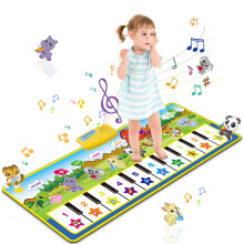 m zimoon Kids Piano Mat, Piano Music Mat Dance Mats Touch Play Mats Floor Keyboard Musical Carpet Mat Gift Toys for 2 3 4 5 6 Years Old Kids Boys