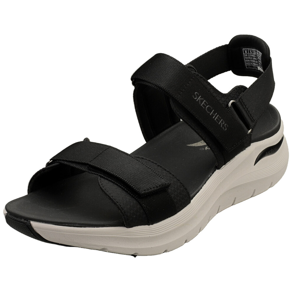 (8) Skechers Arch Fit 2.0 Vegan Womens Walking Sandals in Black
