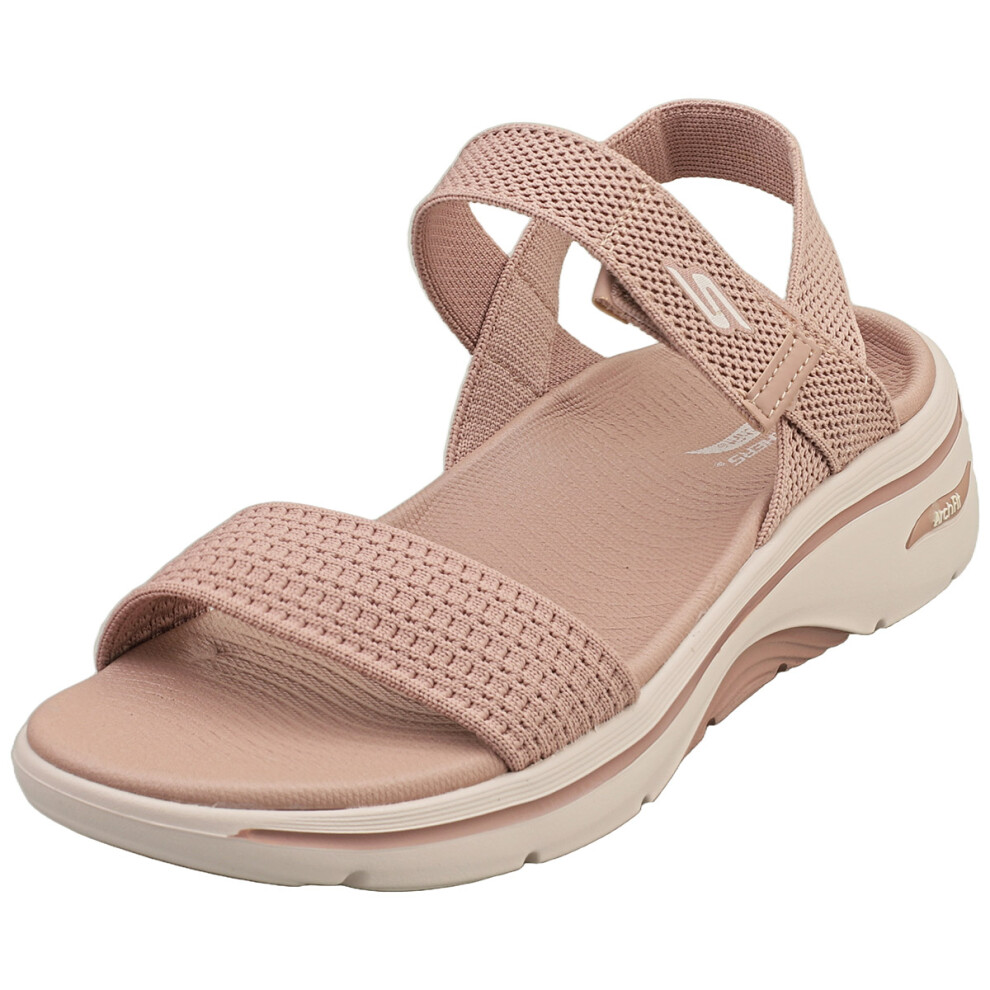 (5) Skechers Go Walk Arch Fit 2.0 Womens Walking Sandals in Mauve