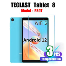 (3 piezas de película templada) Protector de pantalla Teclast Tablet 8 P80T Dureza 9H Vidrio templado sin burbujas