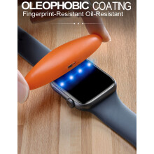 Protector de pantalla de vidrio templado con pegamento UV completo (45 mm) para Apple Watch Ultra 8 7 6 SE 5 4,