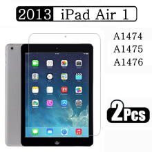 (iPad Air 1) (2er-Pack) gehärtetes Glas, Apple iPad Air 1 2013, Air1 A1474, A1475, A1476, kratzfest