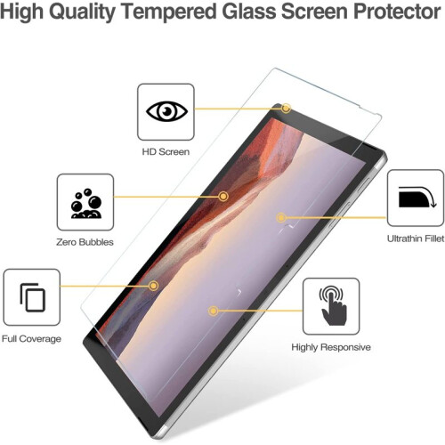 (Transparent) 2 Pack Tempered Glass Screen Protector for Surface Pro 7 Plus/Surface Pro 7 / Pro 6 / 2