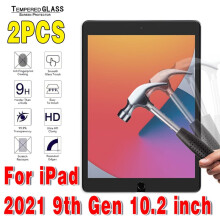 (iPad 2021 9. 10.2) 2 Stück Displayschutzfolie aus gehärtetem Glas für iPad 10.2 9.7 10. 5 10.9 11 IPad 8 7