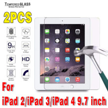 (iPad 2 3 4 9,7 Zoll) 2 Stück Displayschutzfolie aus gehärtetem Glas für iPad 10.2 9.7 10. 5 10.9 11 iPad 8 7