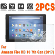 (Fire 10 2017 7th generation) 2 pcs tablet tempered glass screen protector for Amazon fire HD 8 10th