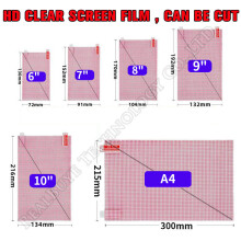 (8 inch 170x100MM) 2pcs/lot HD Clear Soft Tablet PC Screen Protector for Universal 5 6 7 8 9 10 11 12