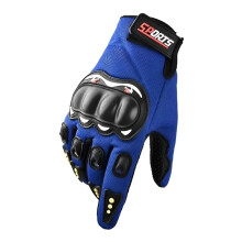 (Blau) Motorradhandschuhe Sommer Reiten Atmungsaktive Handschuhe Hard Knuckle Touchscreen Motorradhandschuhe