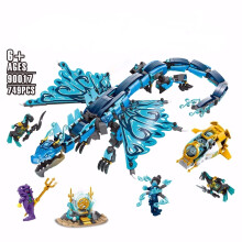 -90017 71754 Ninjago Water Dragon Stores | Rakennuspalikat | 71753 Fire Dragon - Blocks -