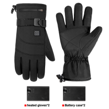 (A1 met batterijhouder) Verwarmde handschoenen voor motorfietsen, winterwarme batterijhouder, antislip verwarmde