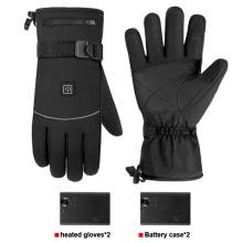 (A2 met batterijhouder) Verwarmde handschoenen voor motorfietsen, winterwarme batterijhouder, antislip verwarmde