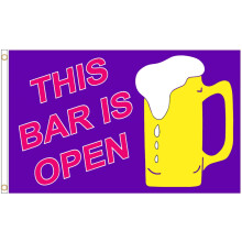 (This Bar is Open) POS Advertising Business Polyester Flag