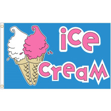 (Ice Cream) POS Advertising Business Polyester Flag