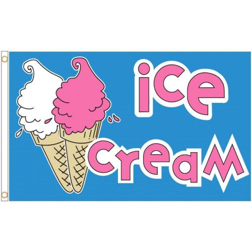 (Ice Cream) POS Advertising Business Polyester Flag