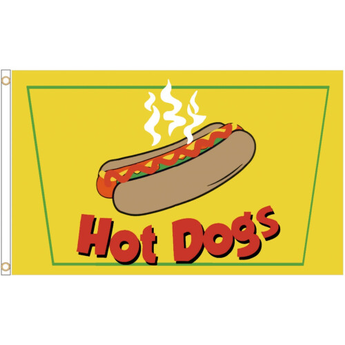 (Hot Dogs) POS Advertising Business Polyester Flag