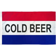 (Cold Beer) POS Advertising Business Polyester Flag