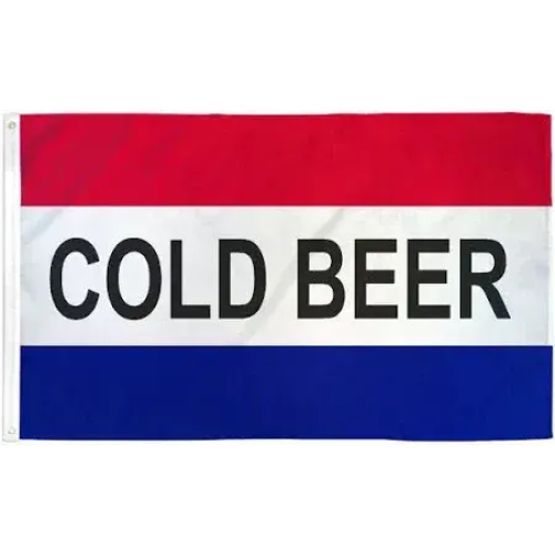 (Cold Beer) POS Advertising Business Polyester Flag