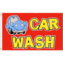 (Car Wash) POS Advertising Business Polyester Flag