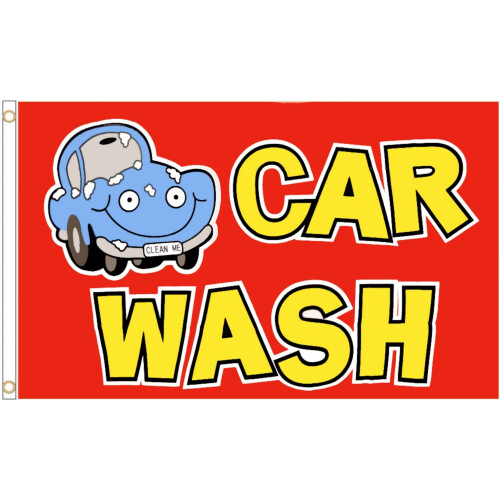 (Car Wash) POS Advertising Business Polyester Flag