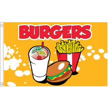 (Burgers) POS Advertising Business Polyester Flag