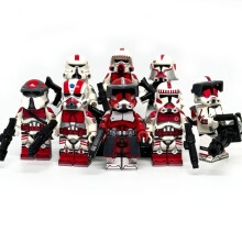 Coruscant Guard Shock Troopers Commander Fox Red Clones Star Wars Clone Wars ARF ARC Paratroopers Minifigures