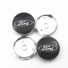 (Ford Zwart) 4 stuks 60mm Auto Wielnaaf Stickers Velg Naafkap Embleem Badge Sticker Ford Focus Mondeo