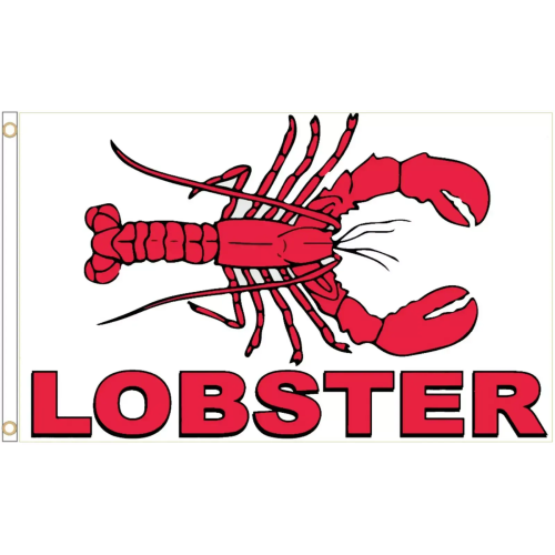 (Lobster) POS Advertising Business Polyester Flag