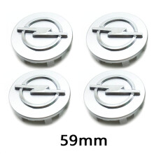 (4 Stück 59 mm Silber) 4 Stück Auto Radnabenkappen Abdeckung Opel Astra Mokka Insignia Zafira Corsa Tigra