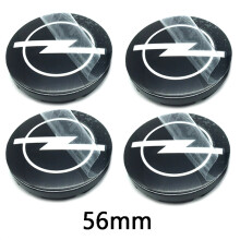 (4 stuks 56 mm zwart) 4 stuks auto wielnaaf naafkap afdekking Opel Astra Mokka Insignia Zafira Corsa Tigra embleem