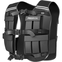 PROIRON Adjustable Weighted Vest 10/20kg for Running & Workout Black