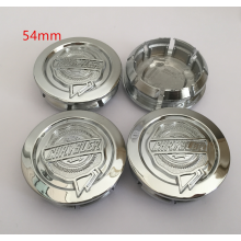 (54 mm silberne Kappe) 4 Stück Chrysler 300c Auto-Radkappe Radkappe Harz Abzeichen Emblem Aufkleber Aufkleber