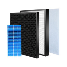 (SET y Humidificador) Reemplace el filtro HEPA y de carbón real para purificador de aire modelos Sharp KC-F32EUW