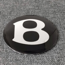 (56 mm, 4 Stück, schwarz) 4 Stück Auto-Radkappen mit Logo, Aufkleber, Radaufkleber, Bentley Flying Spur 2009–2017