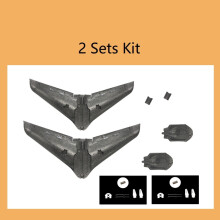 (2 sets zwarte kit) Elektrische EPP-schuim Delta Wing-afstandsbediening AircraftDF 470 mm spanwijdte Mini Spirit