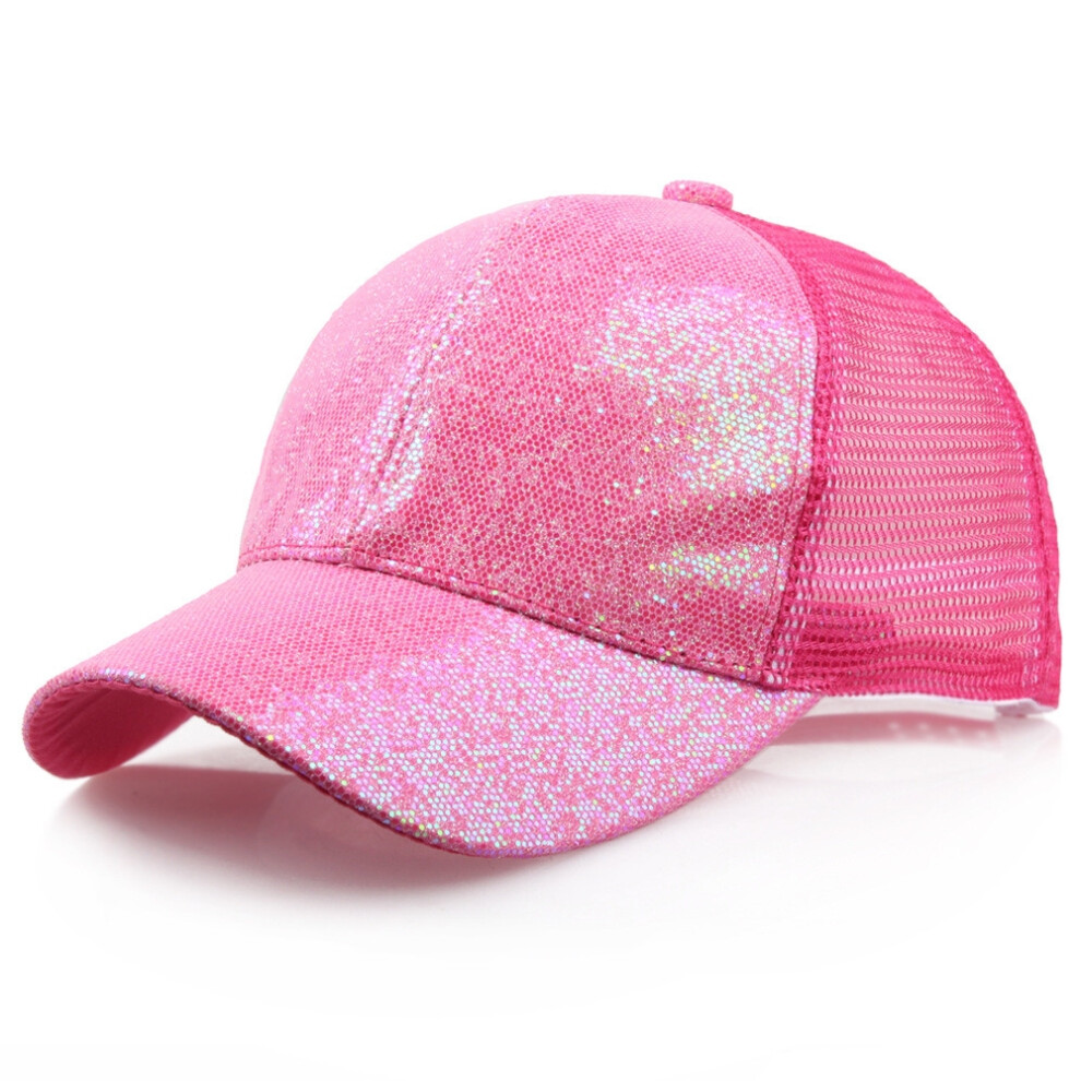 (HOT)2024 Moda Uomo Ragazza Cappello Coda Di Cavallo Nuovo Moda Baseball Paillettes Lucido Disordinato Flask-image