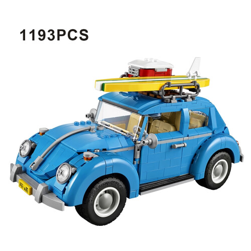 (Senza scatola originale 1193 pezzi) 1193 pezzi Technic Bule Beetle Building Blocks Auto classica 10252 Modello